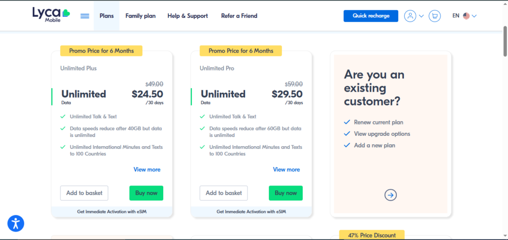 Unlimited Data Plans